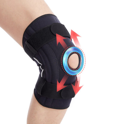 Hinged Knee Support with Dual Metal Side Stabilizers - Support for Running M-XL
