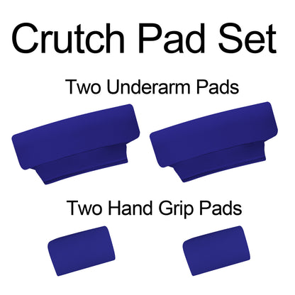Underarm Crutch's Pad and Hand Grip Covers Universal Forearm Handle Padded Cushion Sets Accessories for Crutches (navy blue)