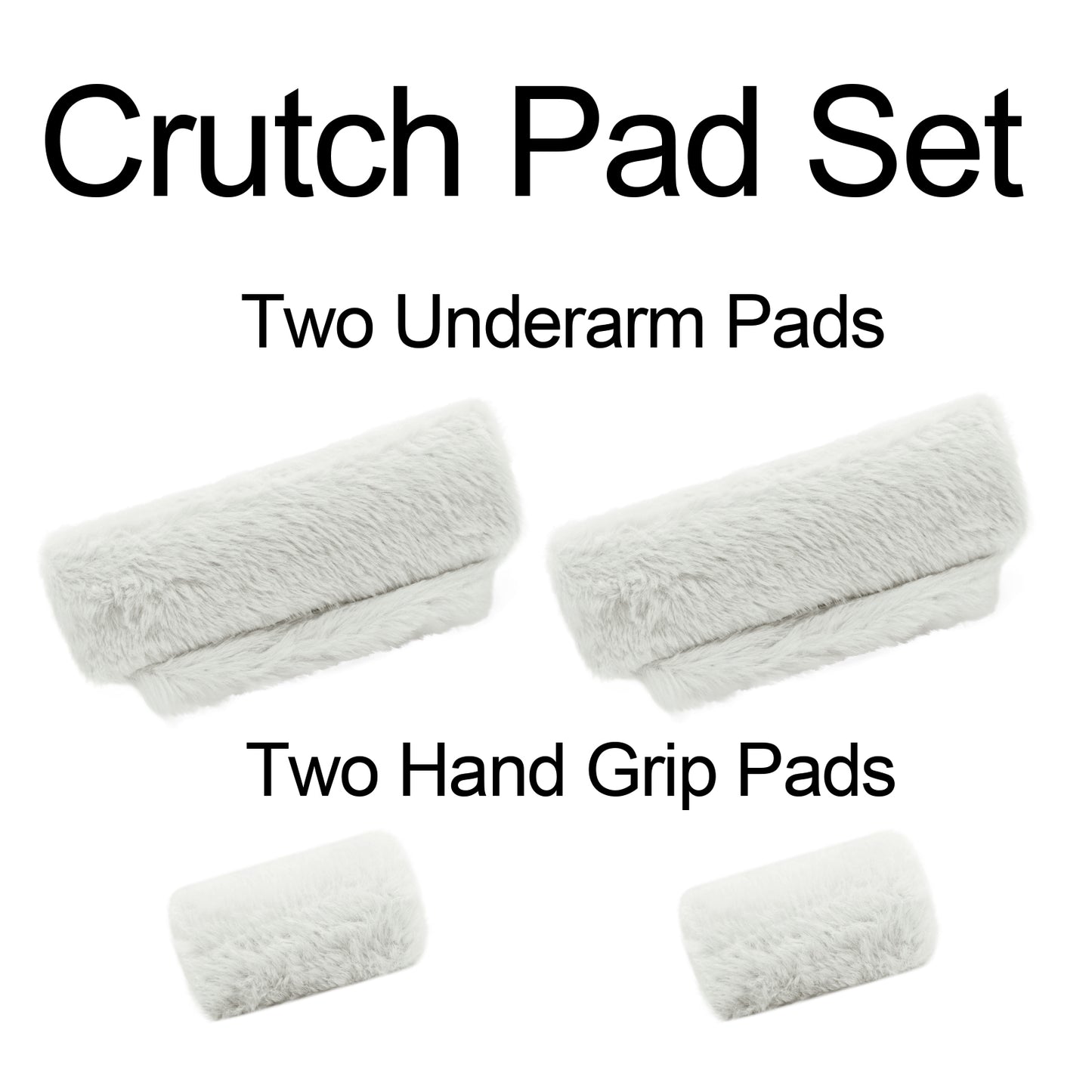 SPRING SEAON White Ultra-Soft Fluffy Crutch Pads Covers | Cloud-Like Comfort Style Crutch Accessories