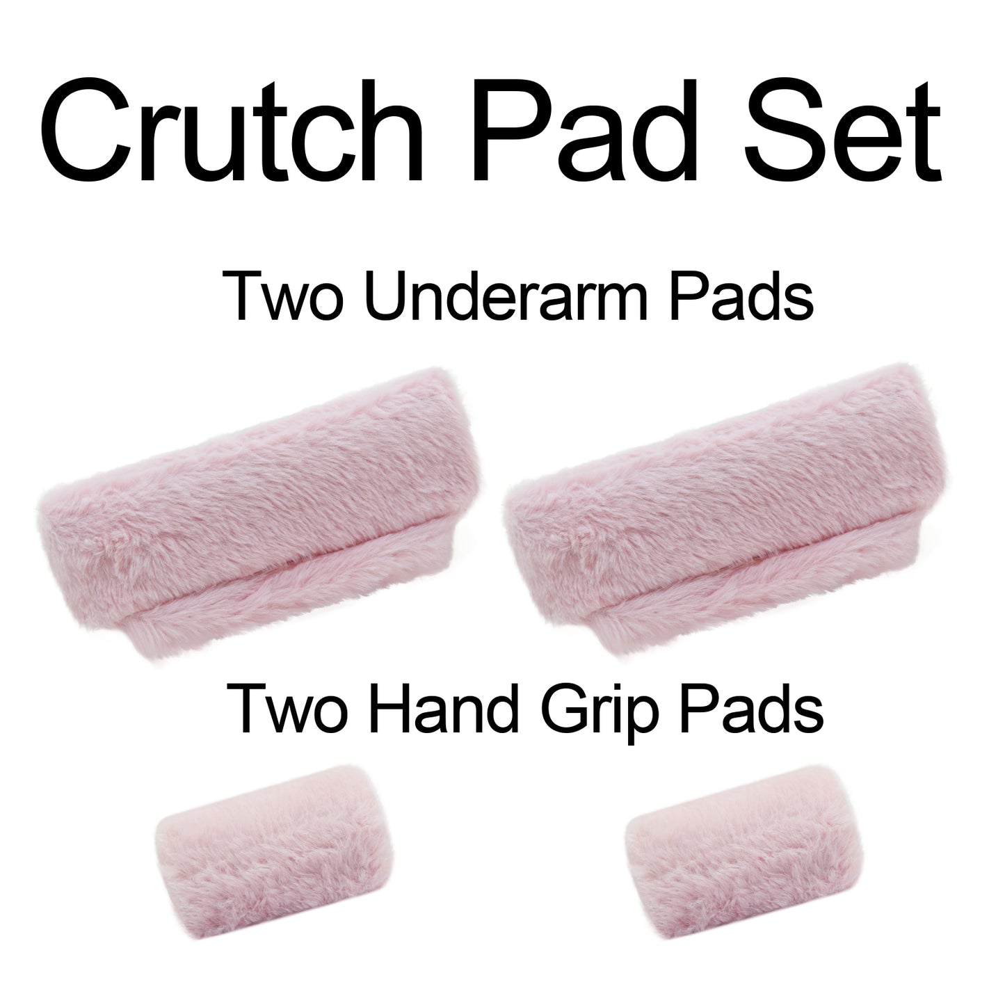 SPRING SEAON Pink Ultra-Soft Fluffy Crutch Pads Covers | Cloud-Like Comfort Style Crutch Accessories