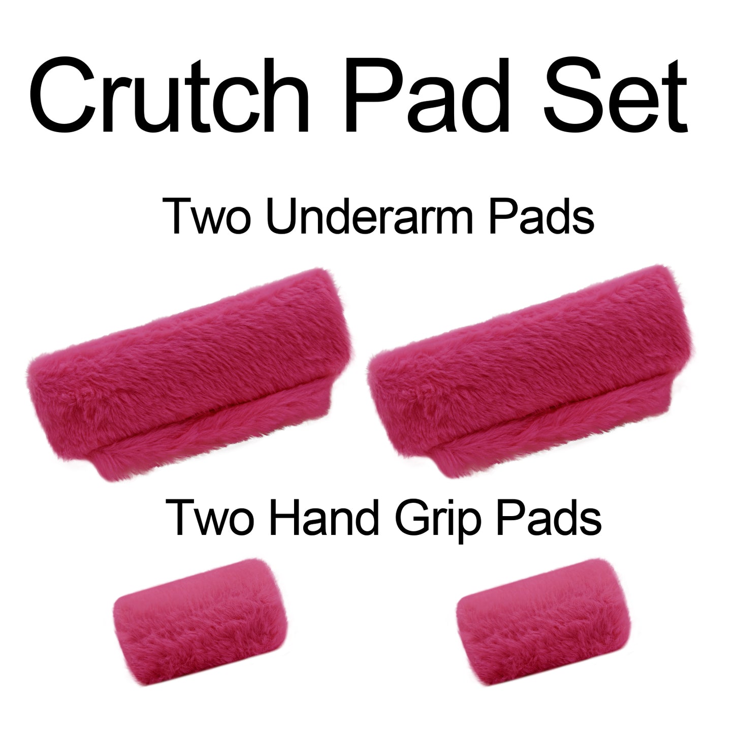 SPRING SEAON Red Ultra-Soft Fluffy Crutch Pads Covers | Cloud-Like Comfort Style Crutch Accessories