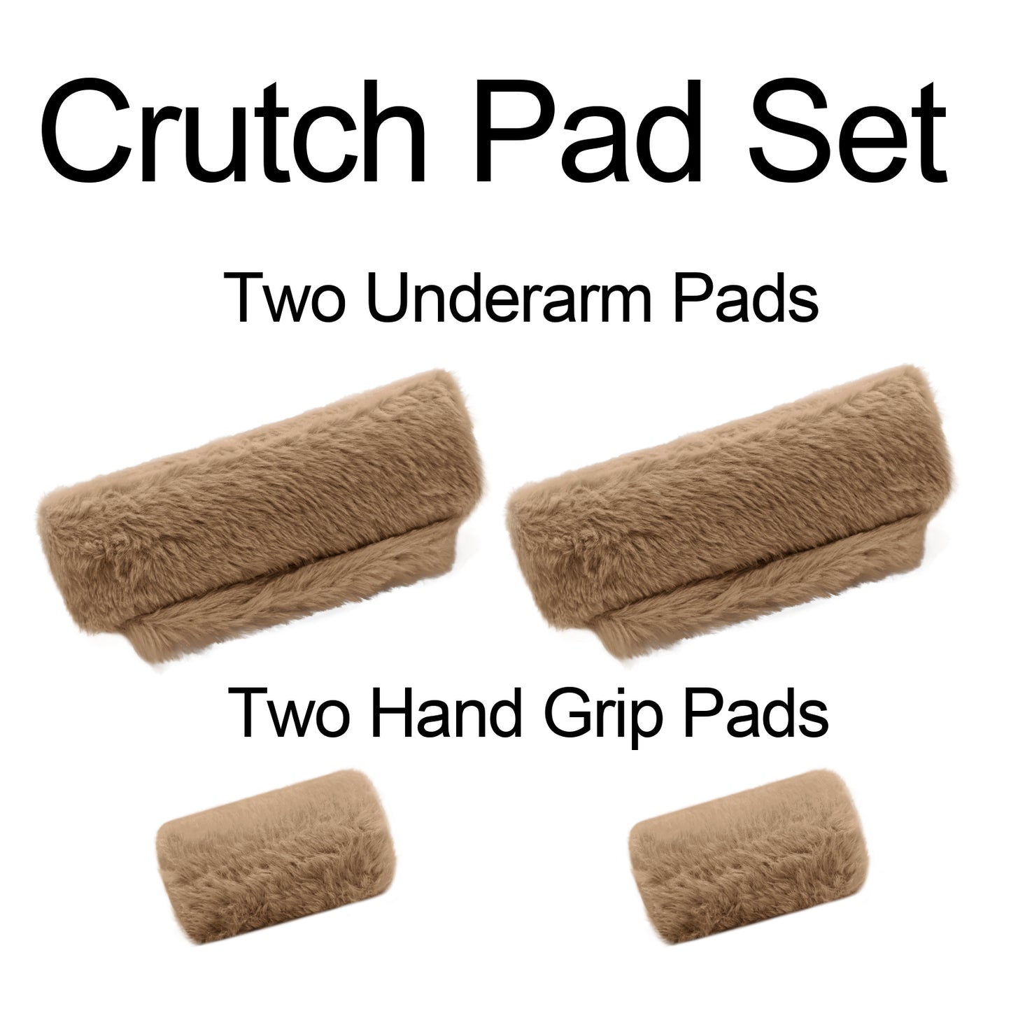 SPRING SEAON Kakhi Ultra-Soft Fluffy Crutch Pads Covers | Cloud-Like Comfort Style Crutch Accessories
