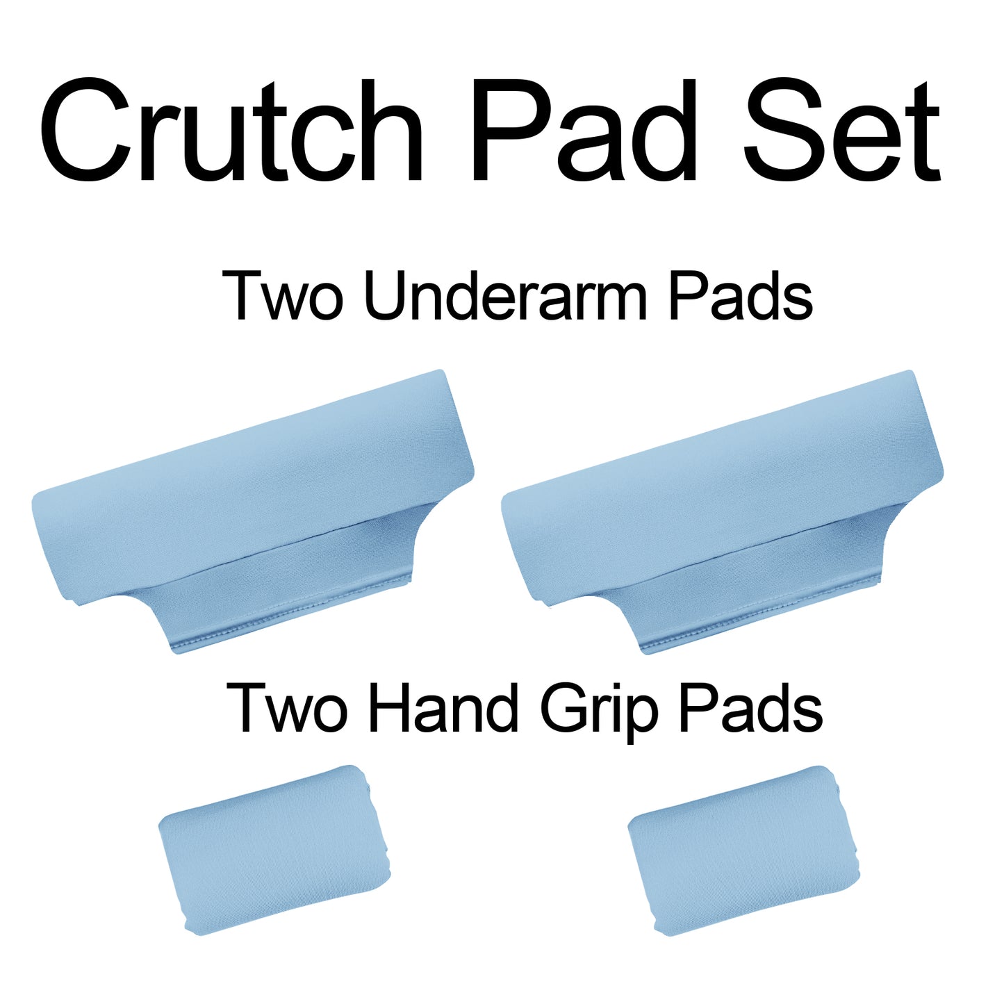 SpringSeaon Sky Blue Underarm Crutch's Pad and Hand Grip Covers Universal Crutch Accessories