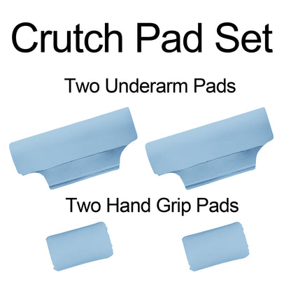 SpringSeaon Sky Blue Underarm Crutch's Pad and Hand Grip Covers Universal Crutch Accessories