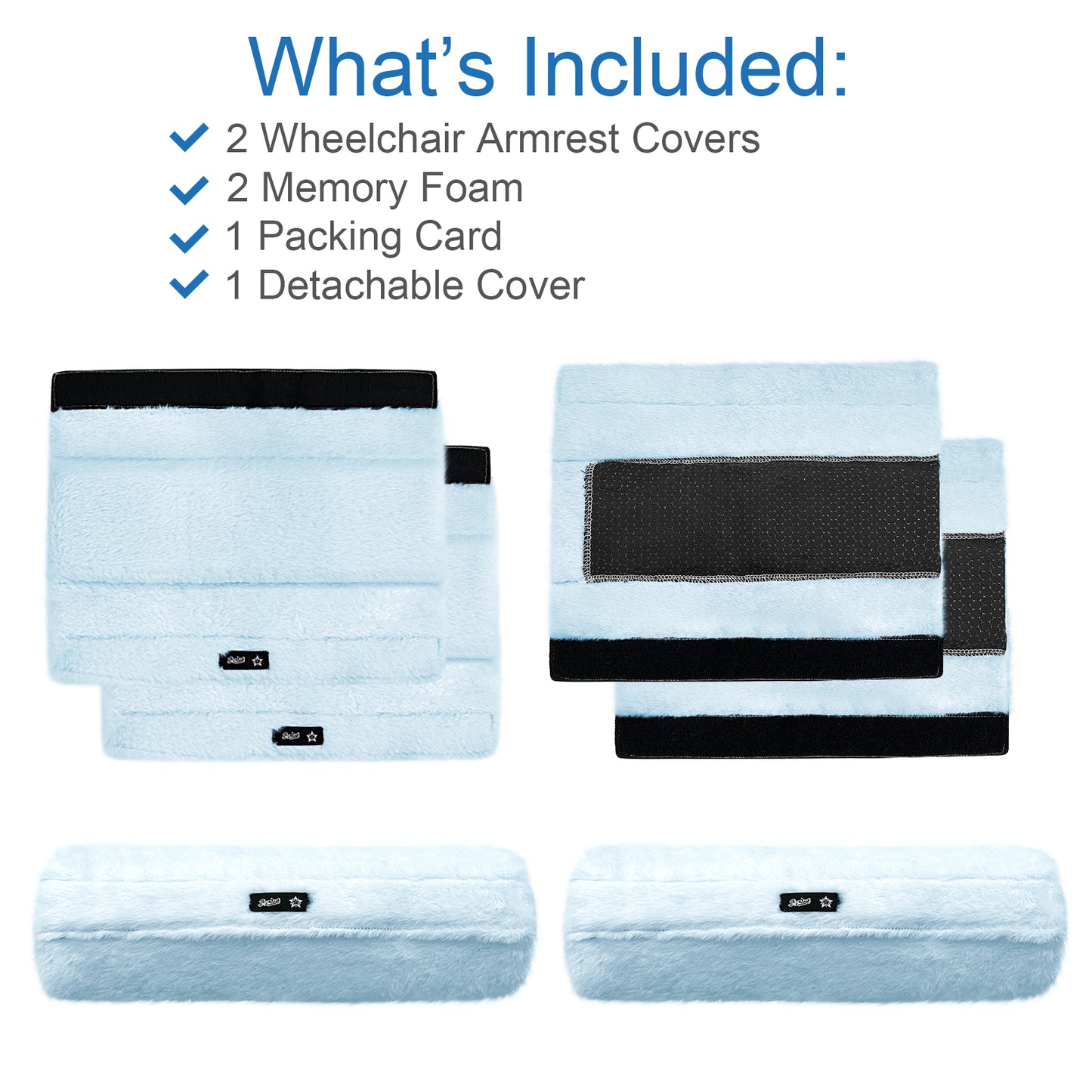 SPRING SEAON Fluffy Armrest Pads - Universal Memory Foam Cushion for Office & Transport Chairs