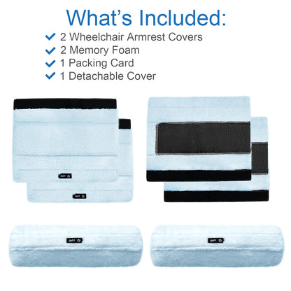 SPRING SEAON Fluffy Armrest Pads - Universal Memory Foam Cushion for Office & Transport Chairs