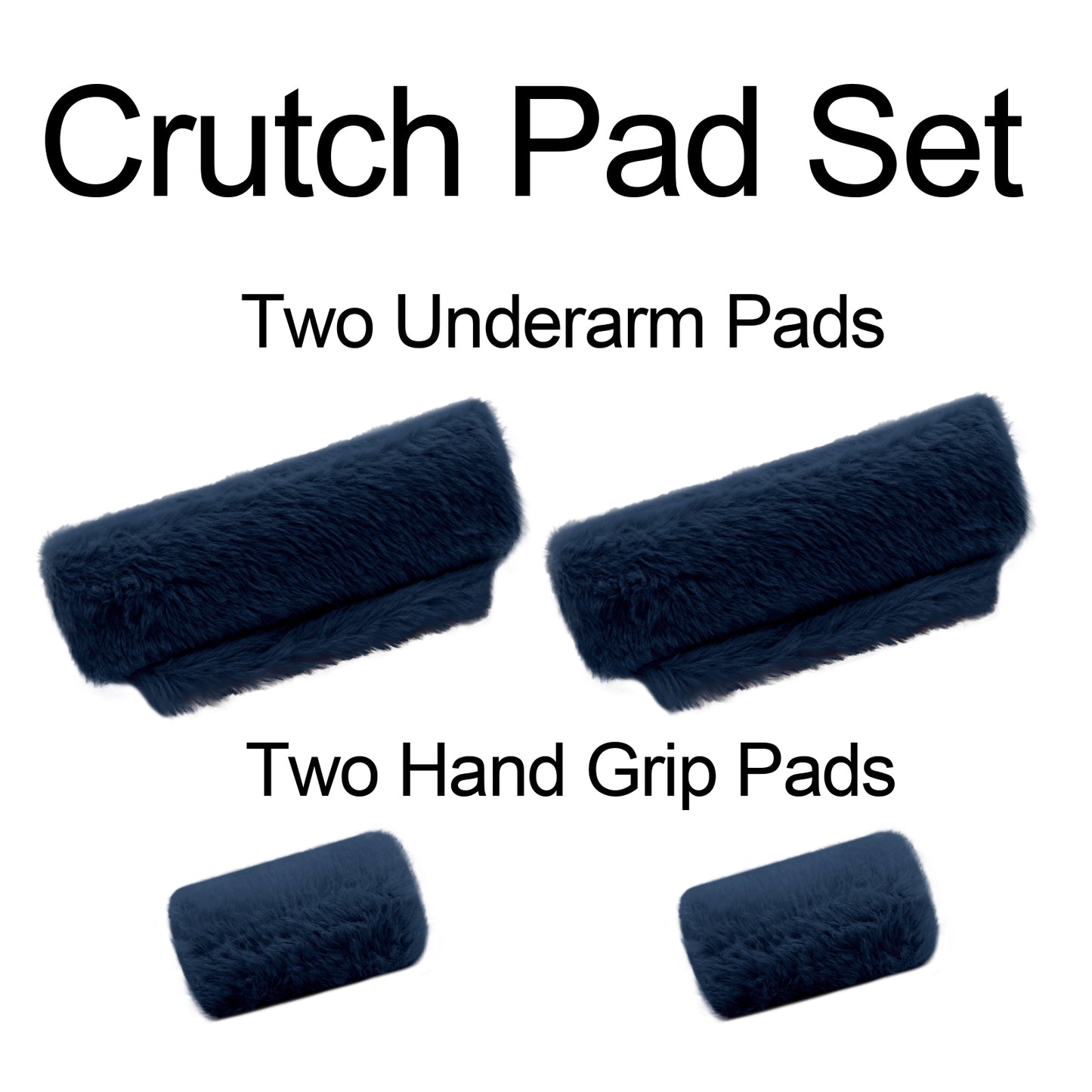 SPRING SEAON Navy Fluffy Underarm Crutch Pads & Cushions for Maximum Comfort