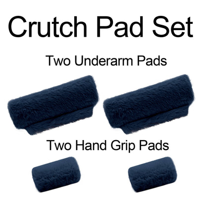 SPRING SEAON Navy Fluffy Underarm Crutch Pads & Cushions for Maximum Comfort