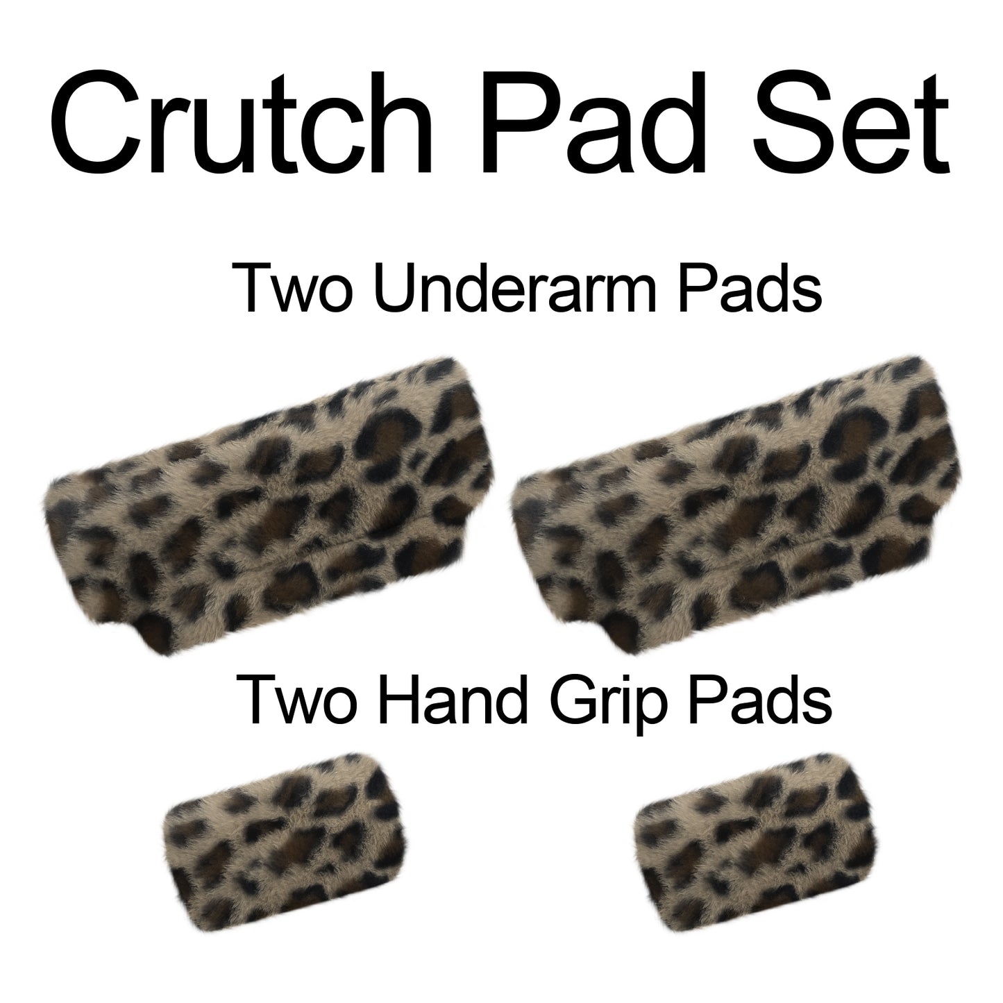 SPRING SEAON Leopard Ultra-Soft Fluffy Crutch Pads Covers | Cloud-Like Comfort Style Crutch Accessories