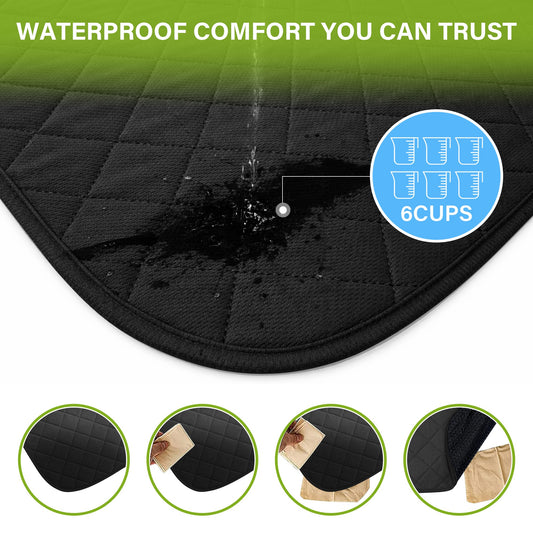 SPRING SEAON 2Pcs Waterproof Chair Pad 22" x 21", Washable Reusable Non-Slip Seat Cover