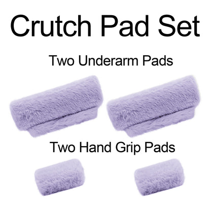 SPRING SEAON Purple Ultra-Soft Fluffy Crutch Pads Covers | Cloud-Like Comfort Style Crutch Accessories