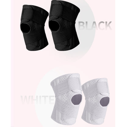 Knee Support with Side Stabilizers (1 Pair) - Breathable Adjustable Support for Sports S-L