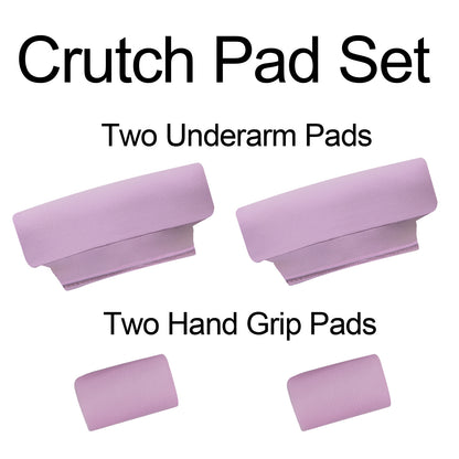 Underarm Crutch's Pad and Hand Grip Covers Universal Forearm Handle Padded Cushion Sets Accessories for Crutches (light purple)