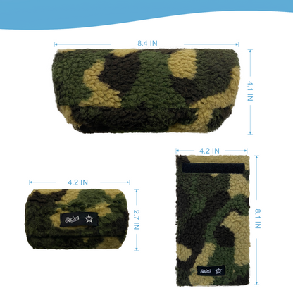 SPRING SEAON Green Camo Plush Crutch Pad Memory Foam Crutches Padding Cover