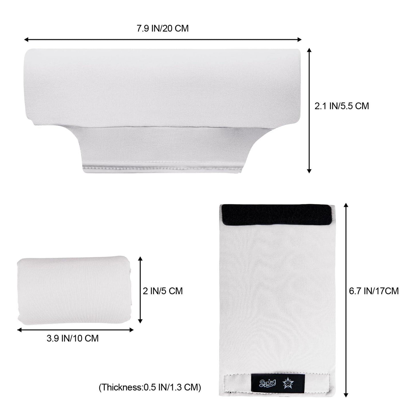 SpringSeaon Black Universal Underarm Crutch Pads & Hand Grips (Set of 4) - Breathable & Anti-Slip