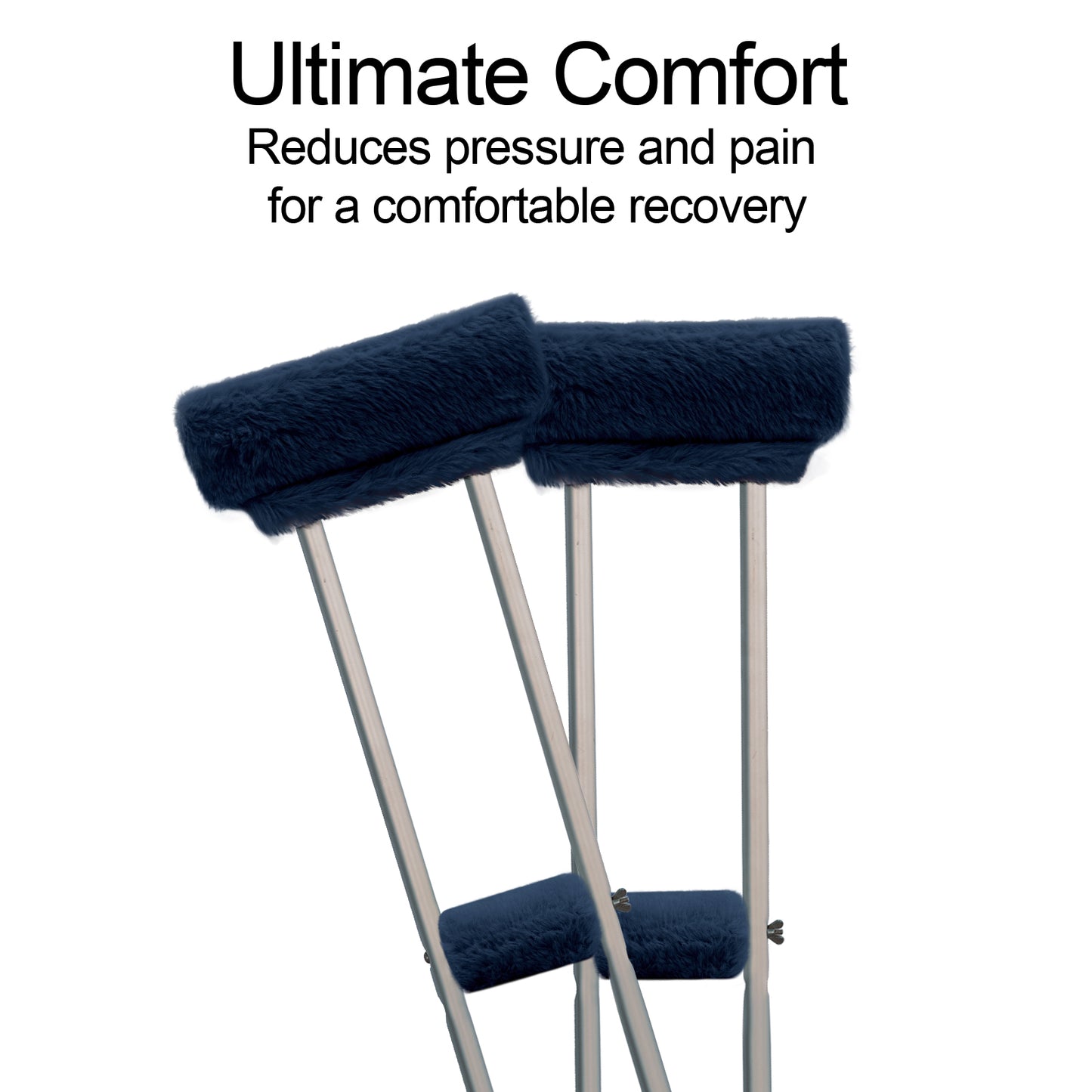 SPRING SEAON Navy Fluffy Underarm Crutch Pads & Cushions for Maximum Comfort