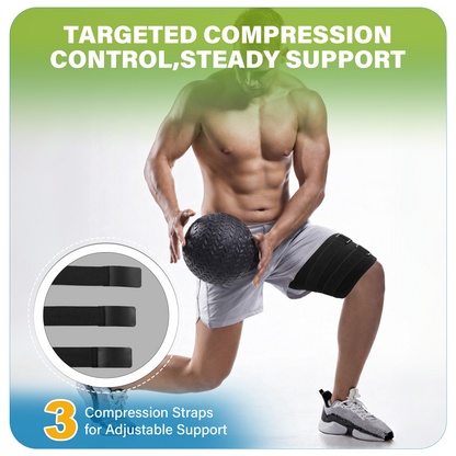 SPRING SEAON Anti-Slip Thigh Support with Adjustable Compression for Hamstring, Quad, Groin and Sports Use