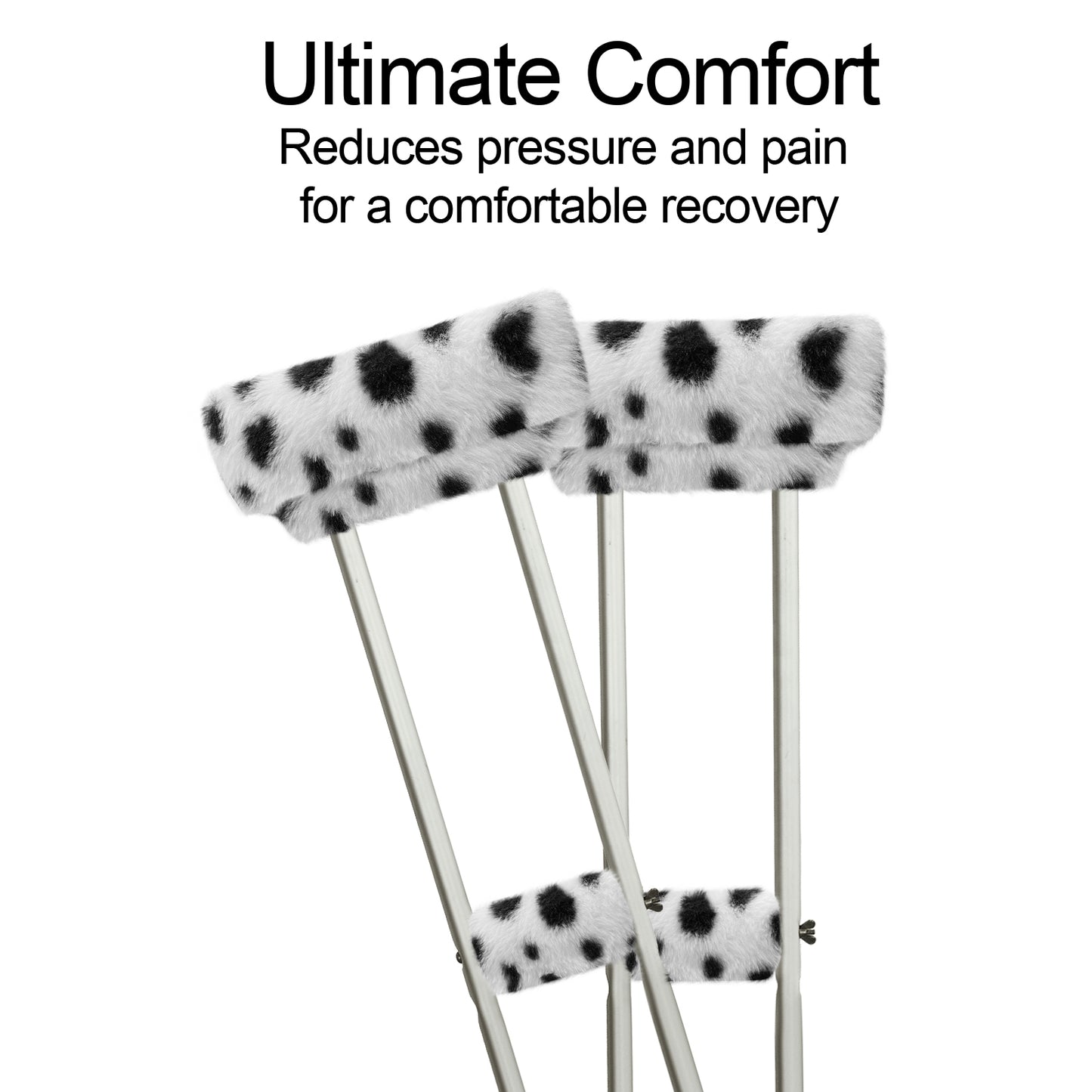 SPRING SEAON Dots Ultra-Soft Fluffy Crutch Pads Covers | Cloud-Like Comfort Style Crutch Accessories