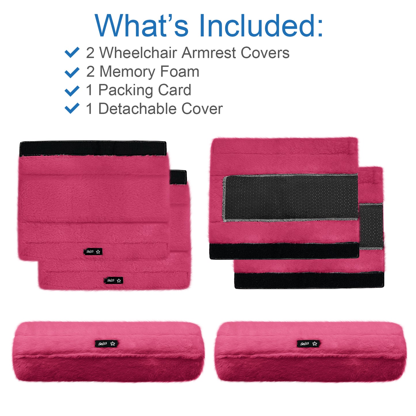 SPRING SEAON Fluffy Armrest Pads - Universal Memory Foam Cushion for Office & Transport Chairs