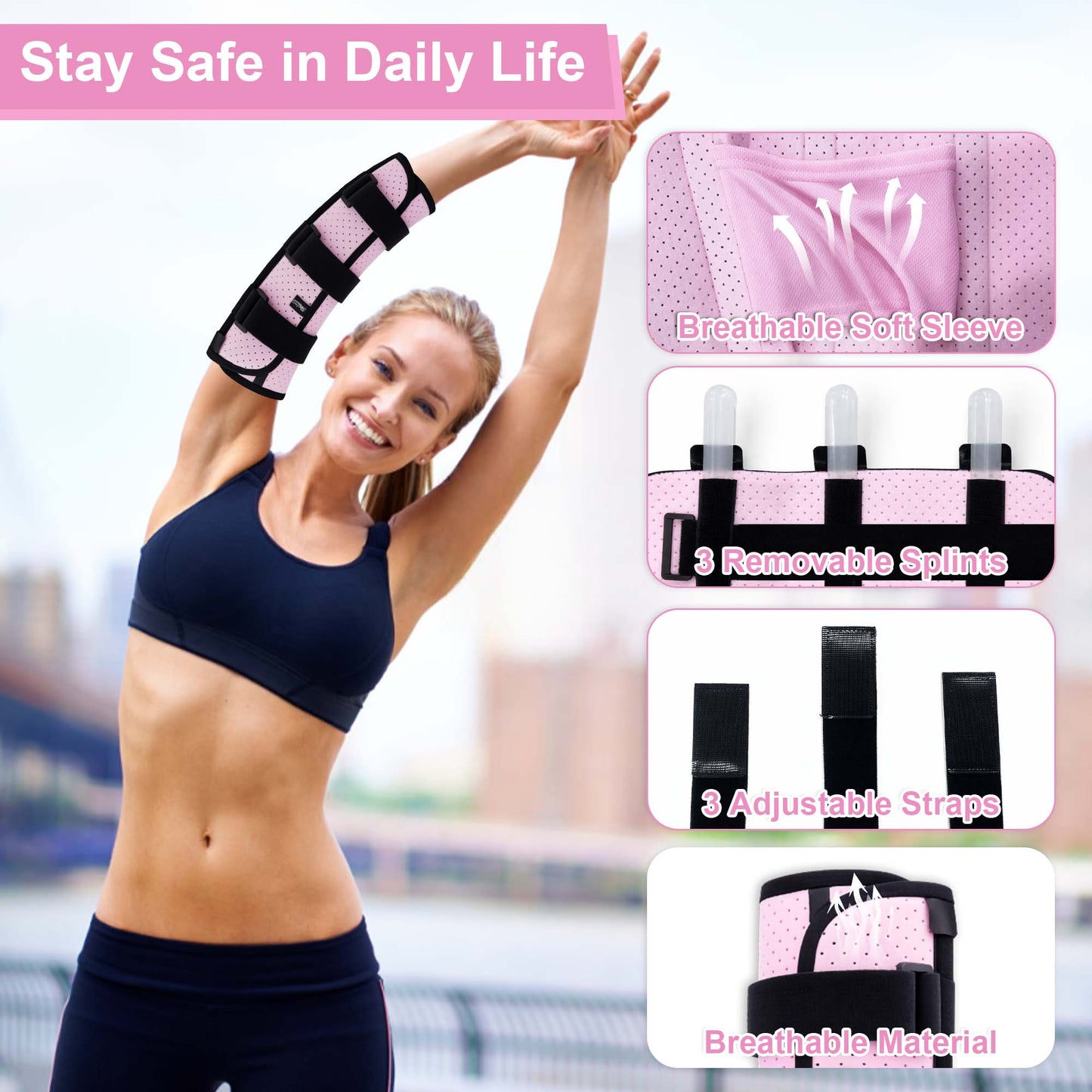 SPRING SEAON Adjustable Elbow Support Sleeve for Sleeping and Day Working - Fit Adult Right & Left Arm