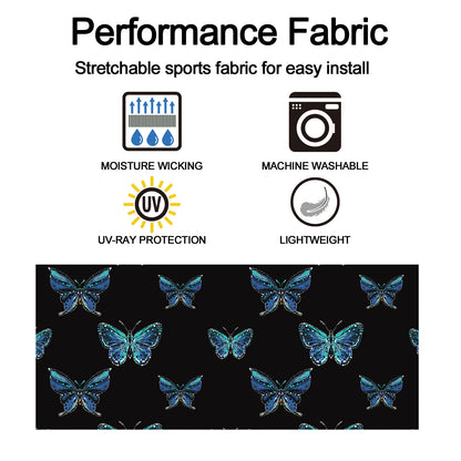Unisex Rollator Walker Seat and Backrest Covers - Universal Soft Rollator Accessories (blue butterfly)