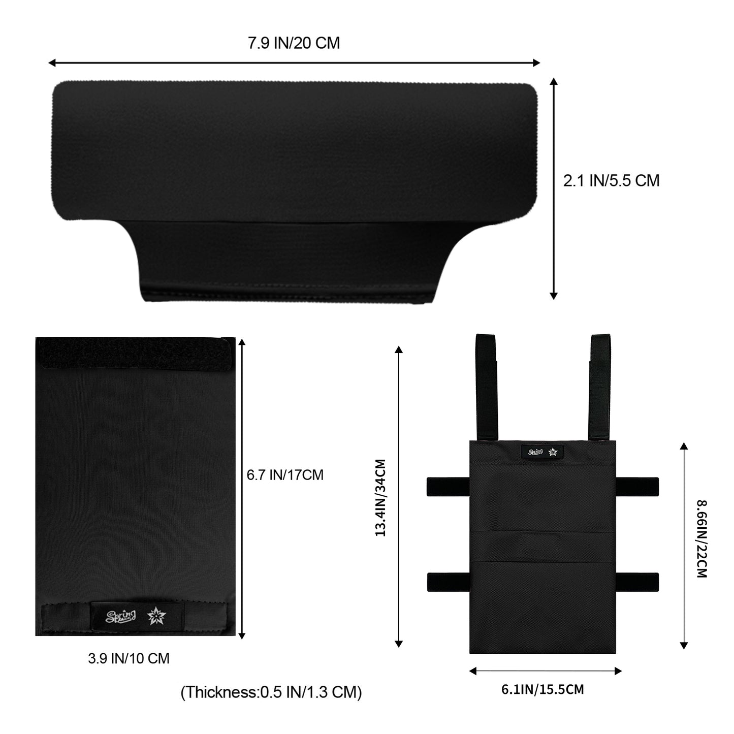 SpringSeaon Crutch Pads Set with Storage Bag Water-Resistant - Crutch Cushions Accessories