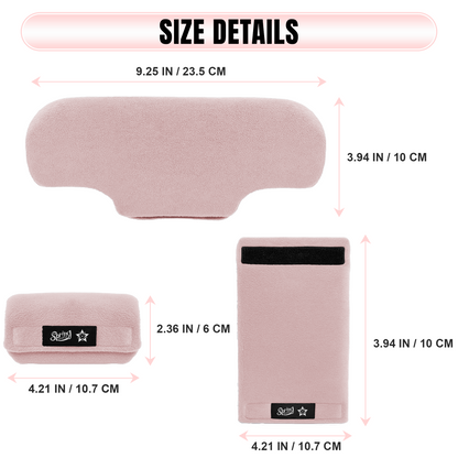 SPRING SEAON Universal Fleece Crutch Pads - Soft Underarm & Hand Grip Covers Set-Pink
