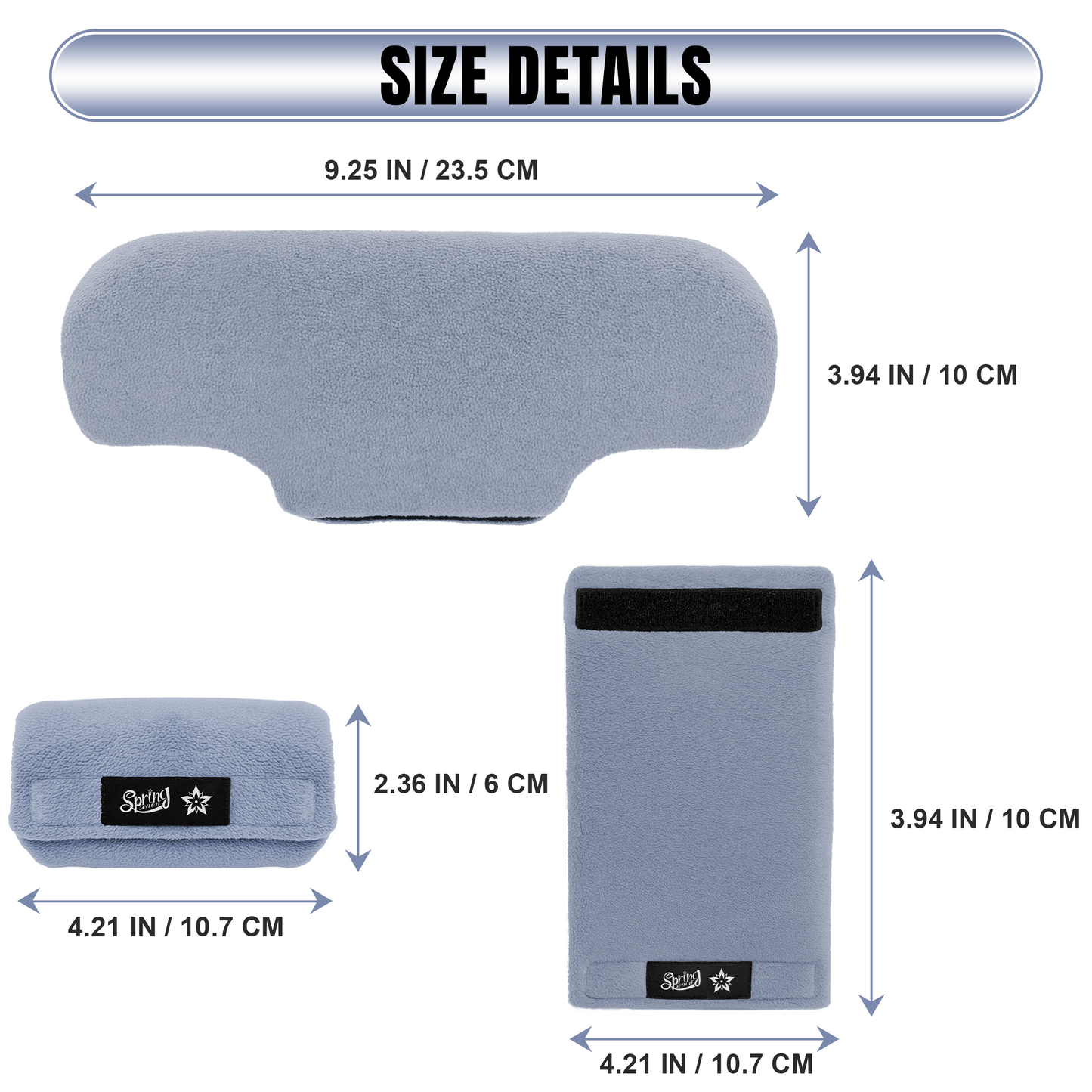 SPRING SEAON Universal Fleece Crutch Pads - Soft Underarm & Hand Grip Covers Set-Light Blue