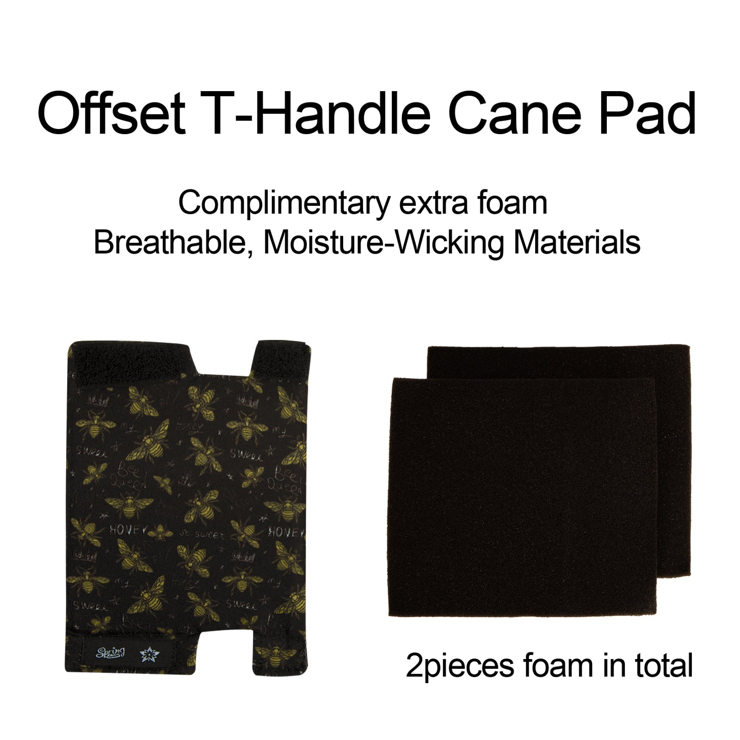 SpringSeaon Padded Cane Handle Covers - Universal Fit T-Handle Grip for Daily Mobility Accessories