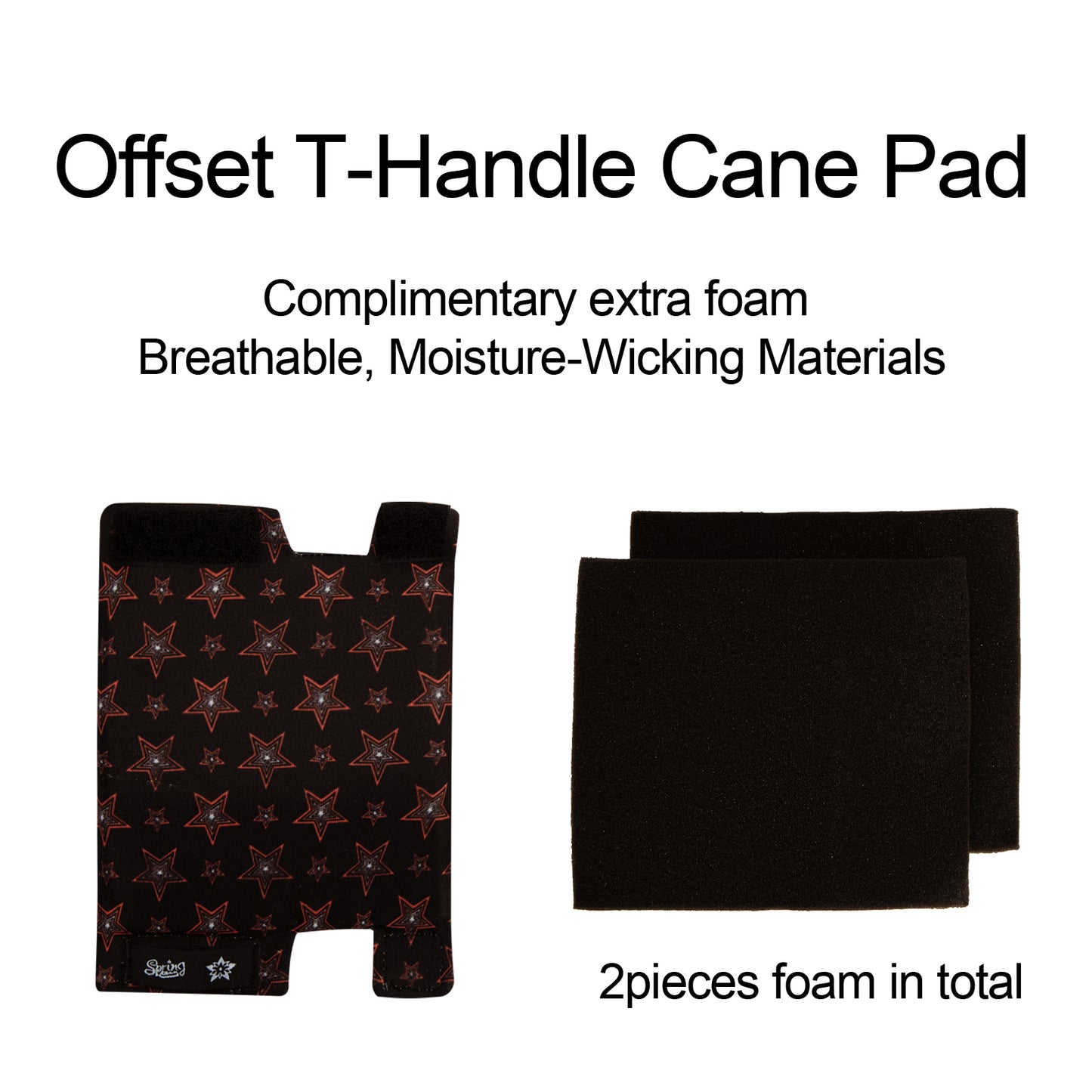 SpringSeaon Padded Cane Handle Covers - Universal Fit T-Handle Grip for Cane Stick