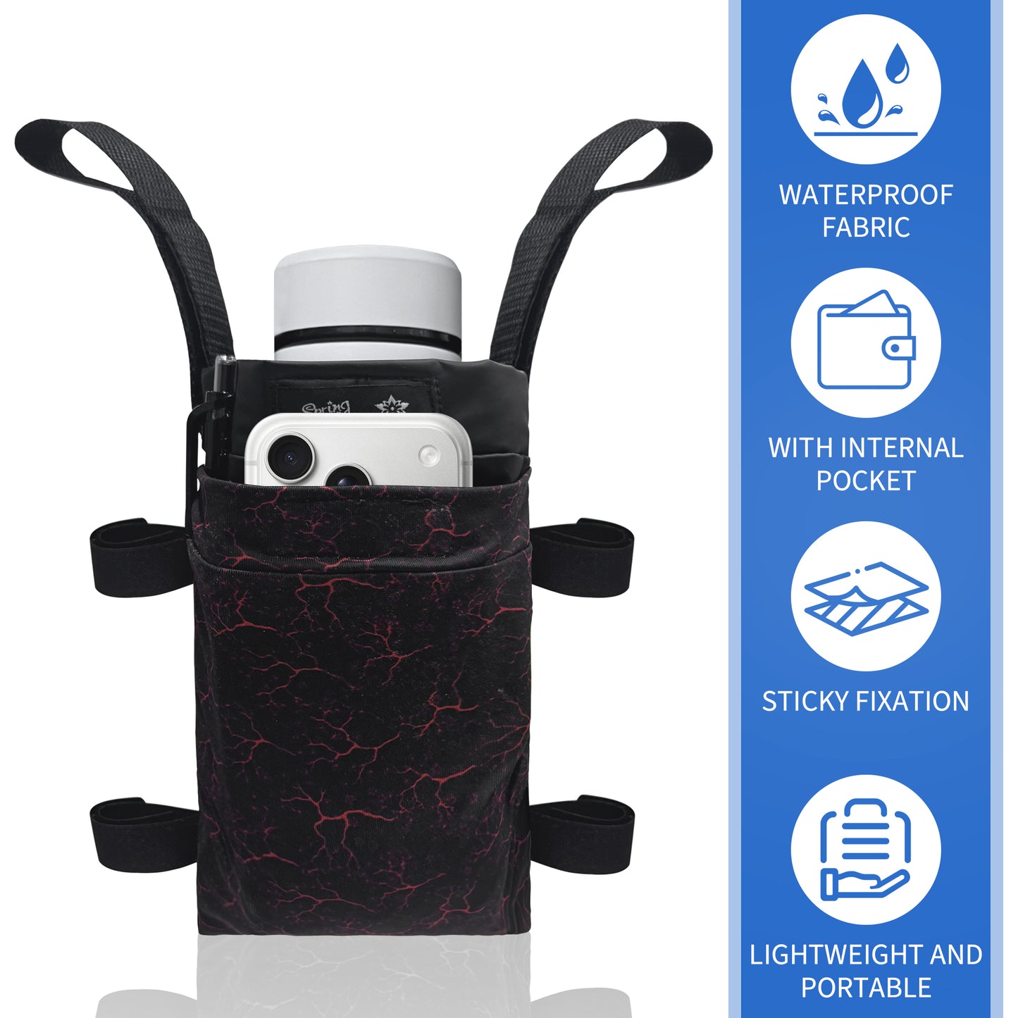 SpringSeaon Lightweight Crutch Storage Pouch,Water-Proof Crutch Bag-Crutches Accessories-Stripes