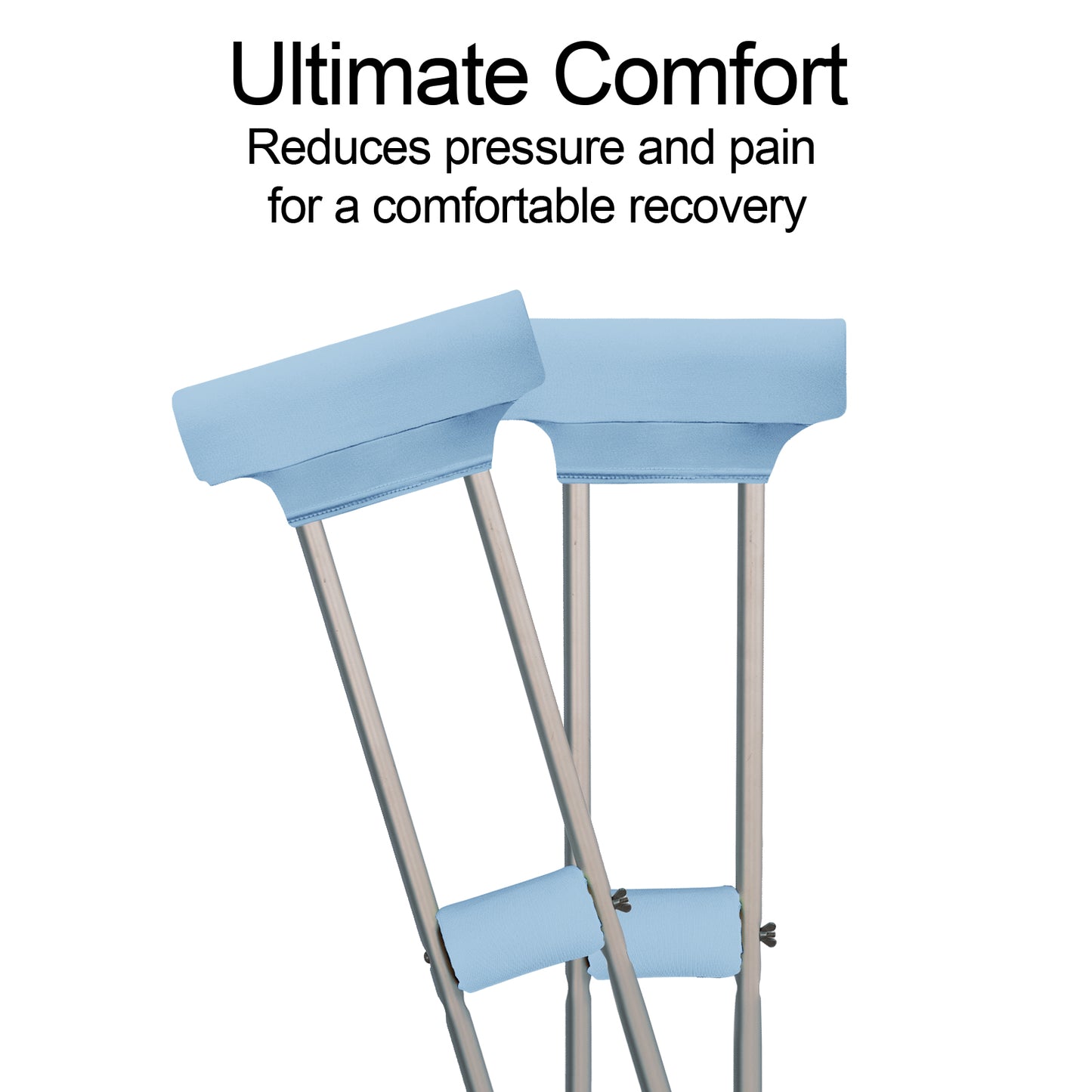 SpringSeaon Sky Blue Underarm Crutch's Pad and Hand Grip Covers Universal Crutch Accessories