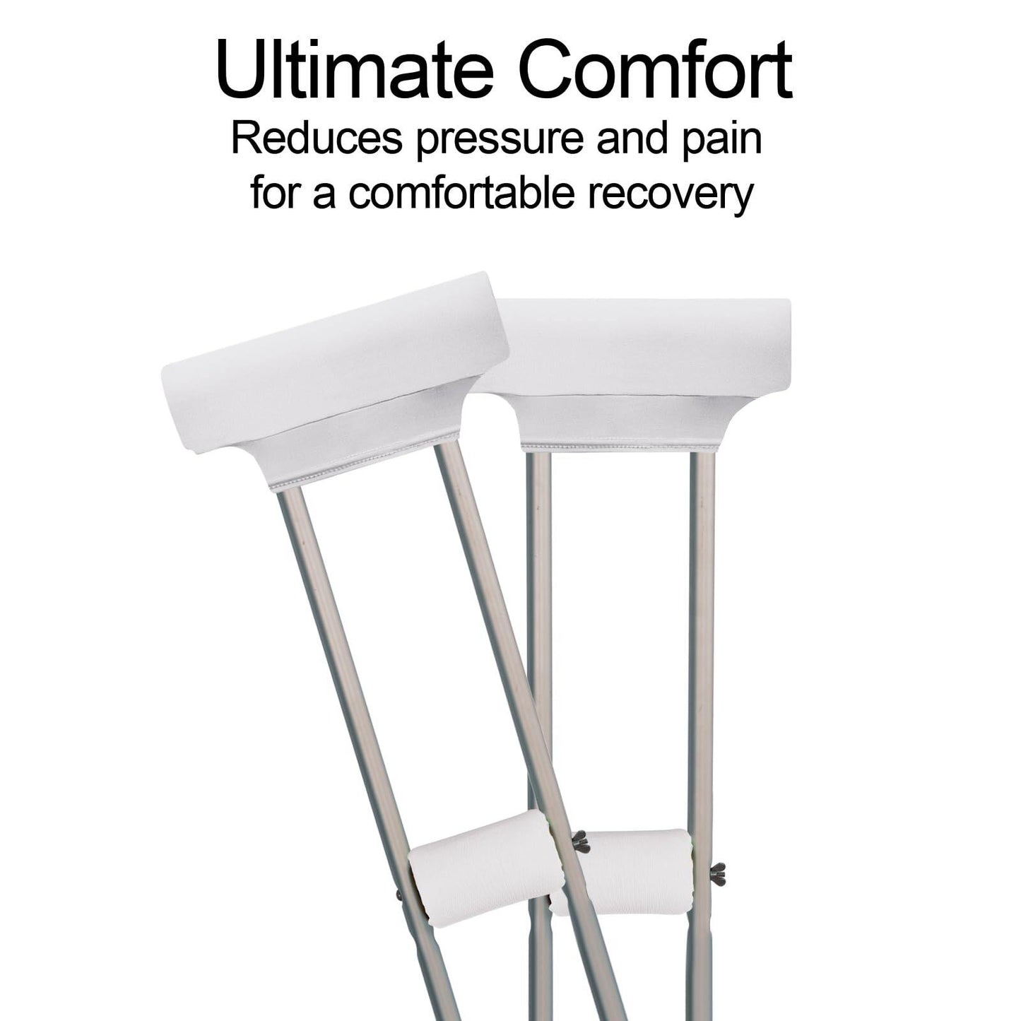 Universal Underarm Crutches Padded Crutch Pads with Hand Grips Padding Handle Covers