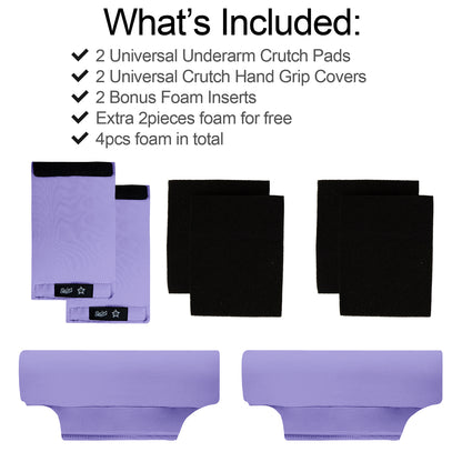 SpringSeaon Underarm Crutch's Pad and Hand Grip Covers Universal Crutch Accessories