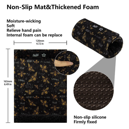 SpringSeaon Walker Hand Grip Padded Covers - Non-Slip Moisture-Wicking Cushion Bee
