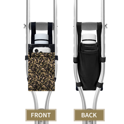 SpringSeaon Lightweight Crutch Storage Pouch,Water-Proof Crutch Bag-Crutches Accessories-Camo