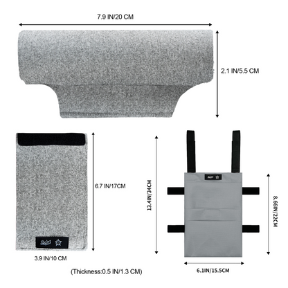 SpringSeaon Crutch Pads Set with Storage Bag - Ergonomic Memory Foam Cushions for Crutches, Water-Resistant Accessories