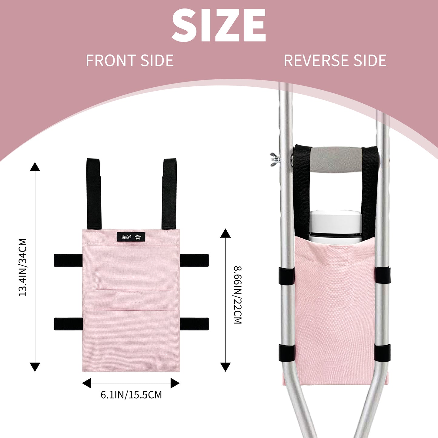 SpringSeaon Water-Resistant Crutch Bag - Lightweight Universal Storage Pouch-Crutch Accessories