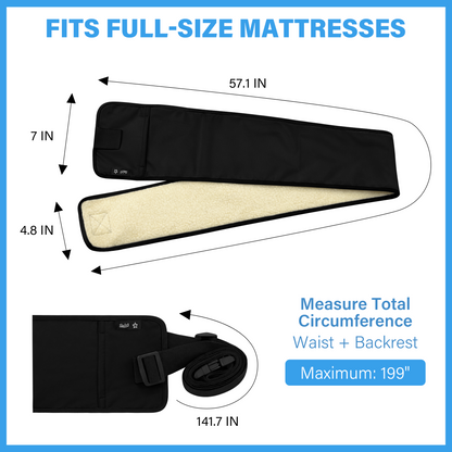 SPRING SEAON Bed Support Strap - Adjustable Positioning Belt for Bed & Wheelchair, 51.7 * 7" Padded Waist Belt Black