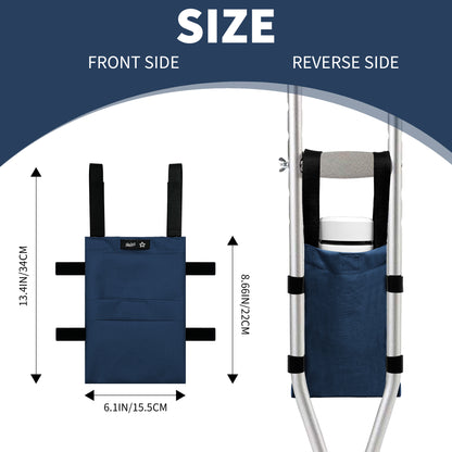 SpringSeaon Water-Resistant Crutch Pouch- Lightweight Universal Storage Bag-Crutch Accessories