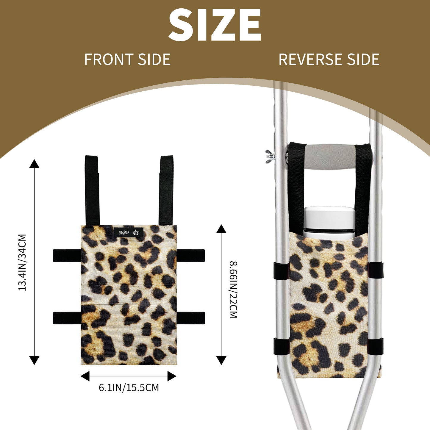 SpringSeaon Water-Proof Crutch Storage Bag- Lightweight Universal Crutches Pouch Accessories