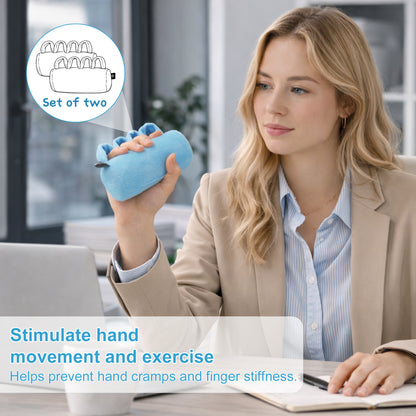 2-Pack Hand Contracture Cushions: Soft Palm Protectors & Finger Separators(blue)
