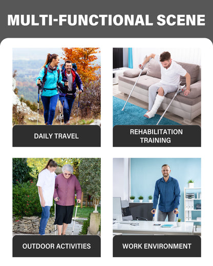 SPRING SEAON Forearm Crutch Pads Velvet – Soft Foam Covers for Elbow Crutches, Non-Slip & Comfortable, Universal Fit, Washable, 2 Pack