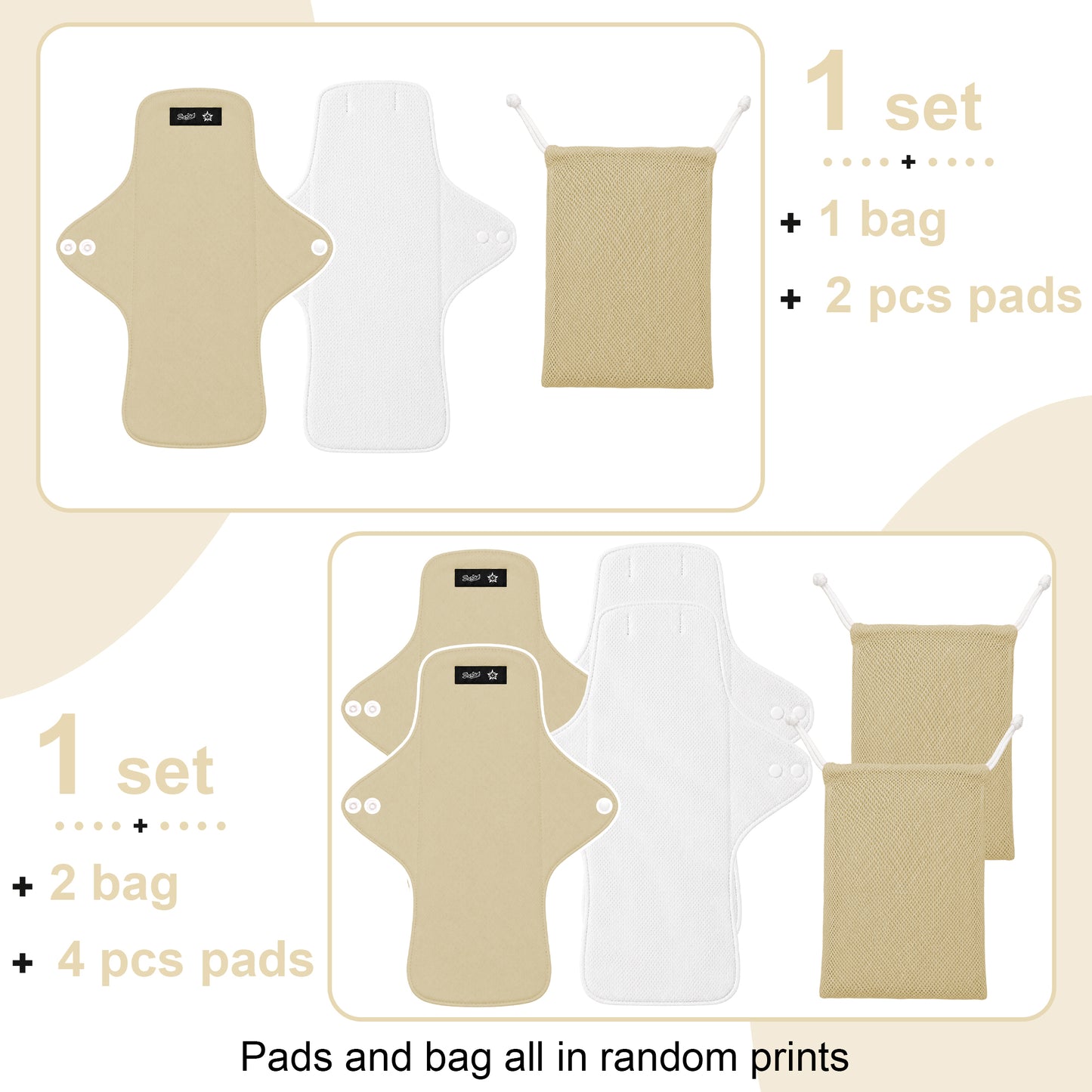 SPRING SEAON 2 PCS Reusable Menstrual Pads