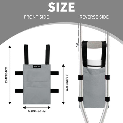 SpringSeaon Water-Resistant Crutch Pouch- Lightweight Universal Storage Bag-Crutch Accessories