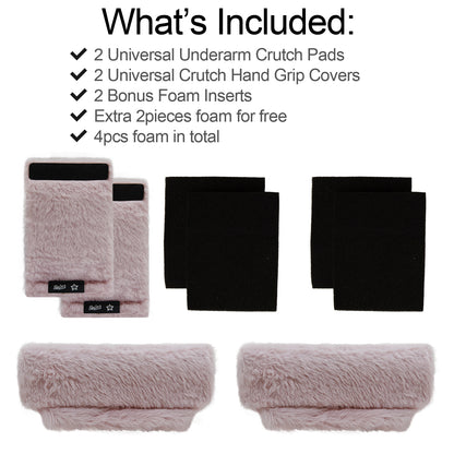 SPRING SEAON Lt Purple Ultra-Soft Fluffy Crutch Pads Covers | Cloud-Like Comfort Style Crutch Accessories