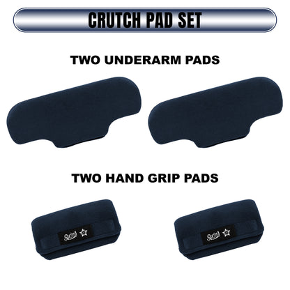SPRING SEAON Universal Fleece Crutch Pads - Soft Underarm & Hand Grip Covers Set