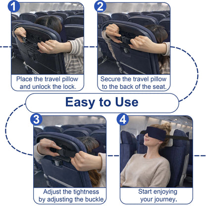 SPRING SEAON Adjustable Upright Sleep Mask & Head Support(navy blue)