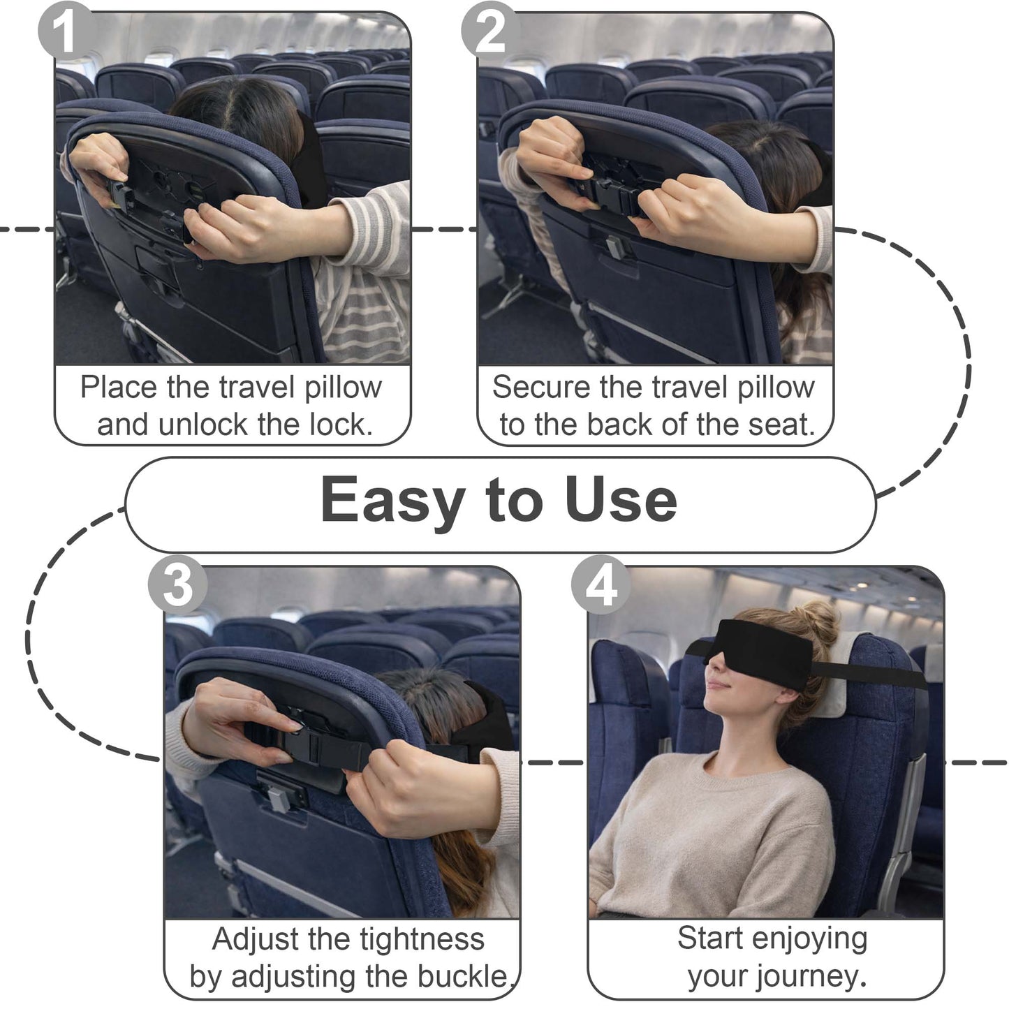 SPRING SEAON Adjustable Upright Sleep Mask & Head Support(black)
