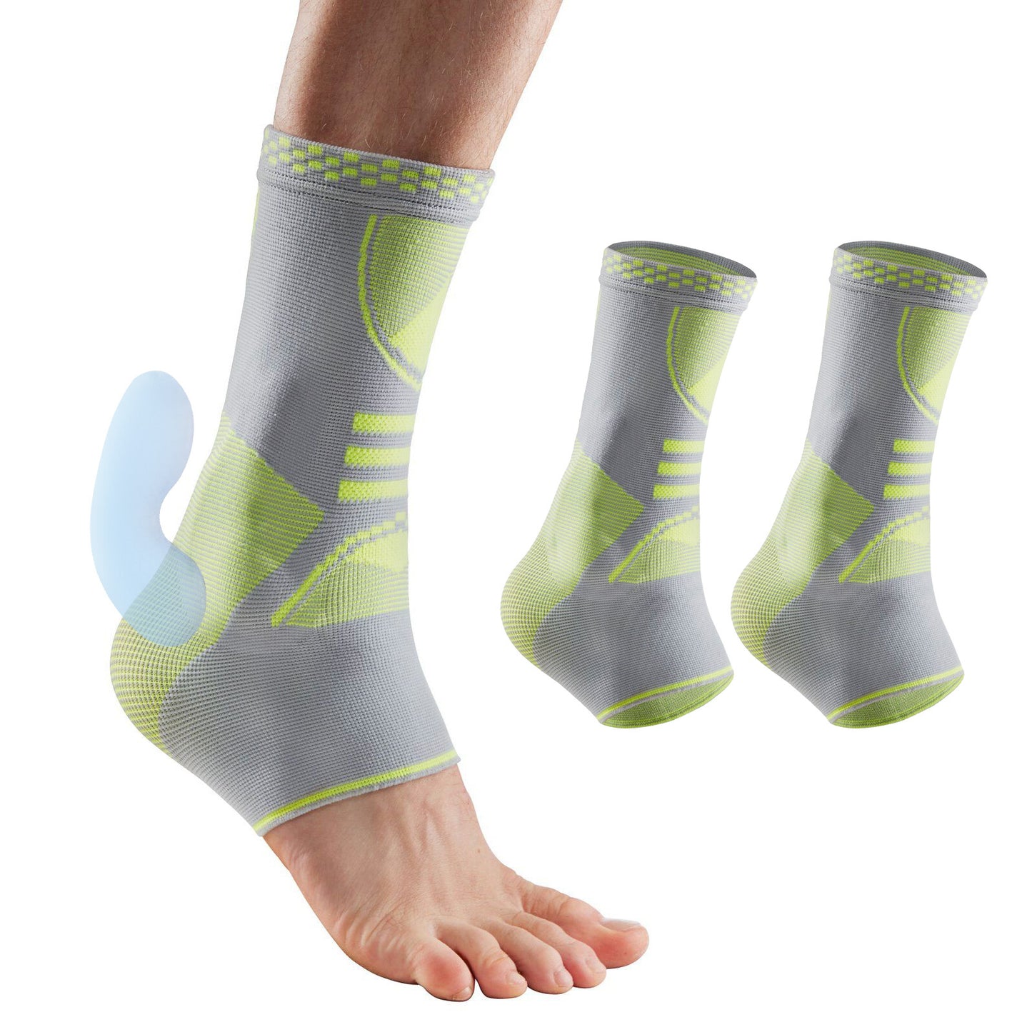 Ankle Braces (1 Pair) - Compression Sleeve with Pads for Sports, Running, Workout